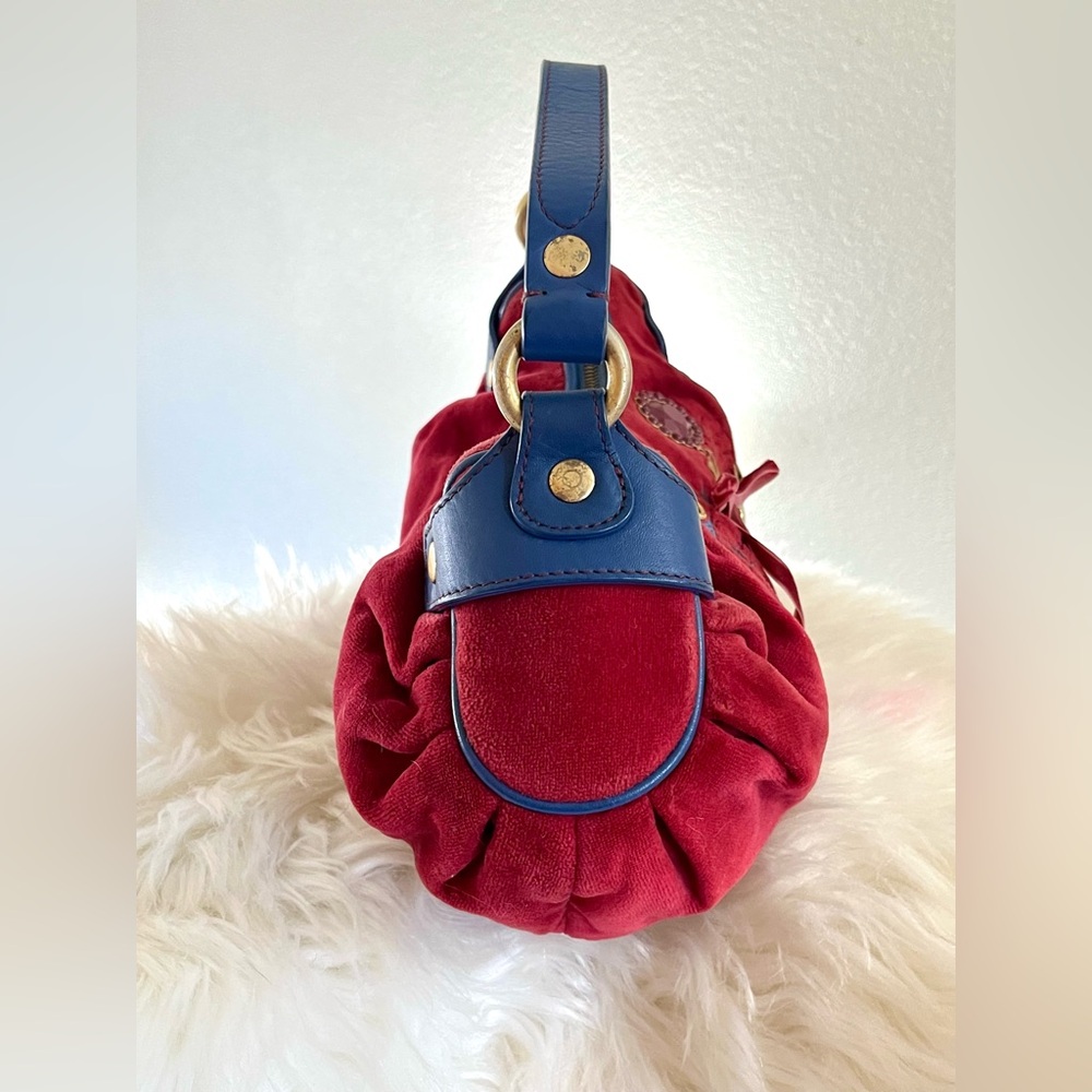 EUC Y2K Juicy Couture Red and Blue Satchel Bag Wristlet Set - Picture 8 of 12